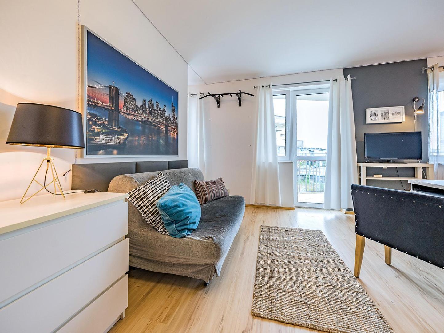 Apartament Z Balkonem I Bezplatnym Parkingiem 格但斯克 外观 照片